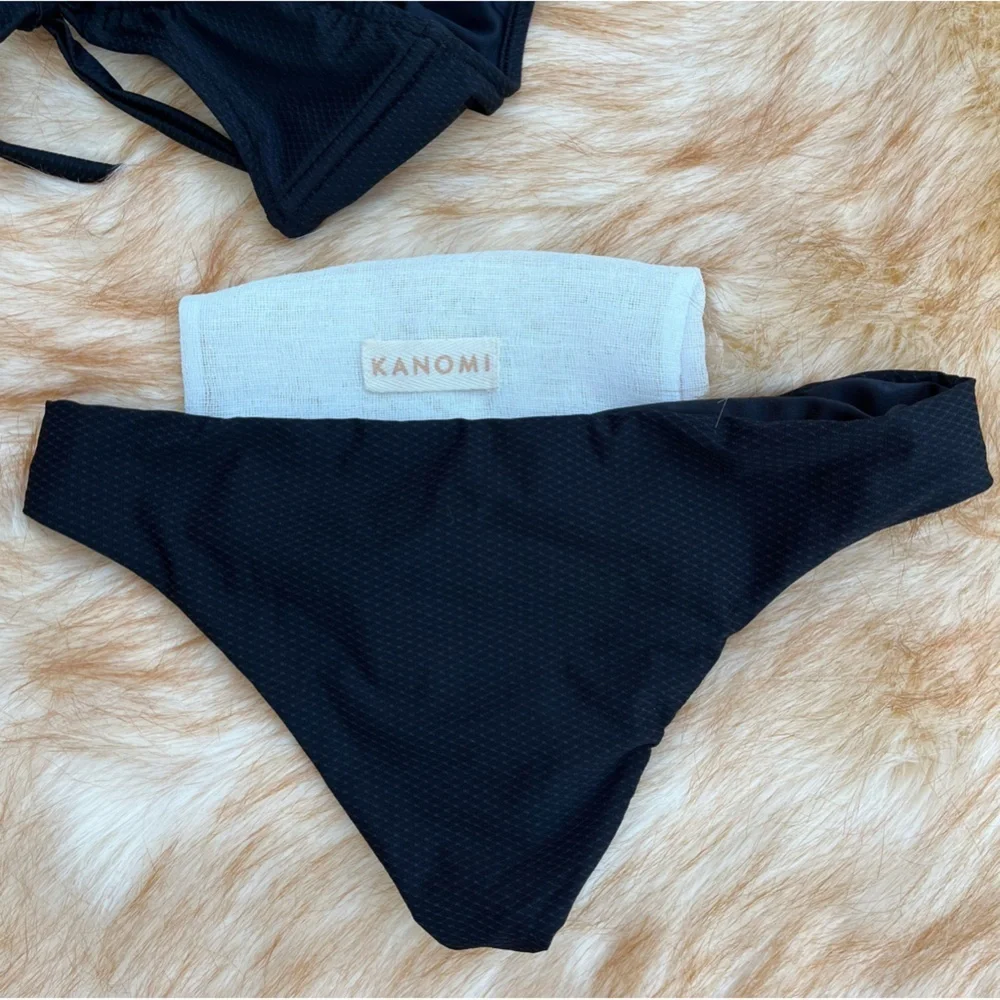 KANOMI Bikini 👙 Tie back bow front Top bottom matching set SzM sexy high waist